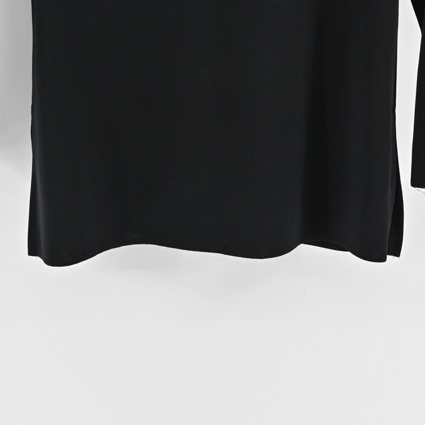MISOOK Womens Black Sweater Size M Exclusively Knit Fold Collar Quiet Luxury