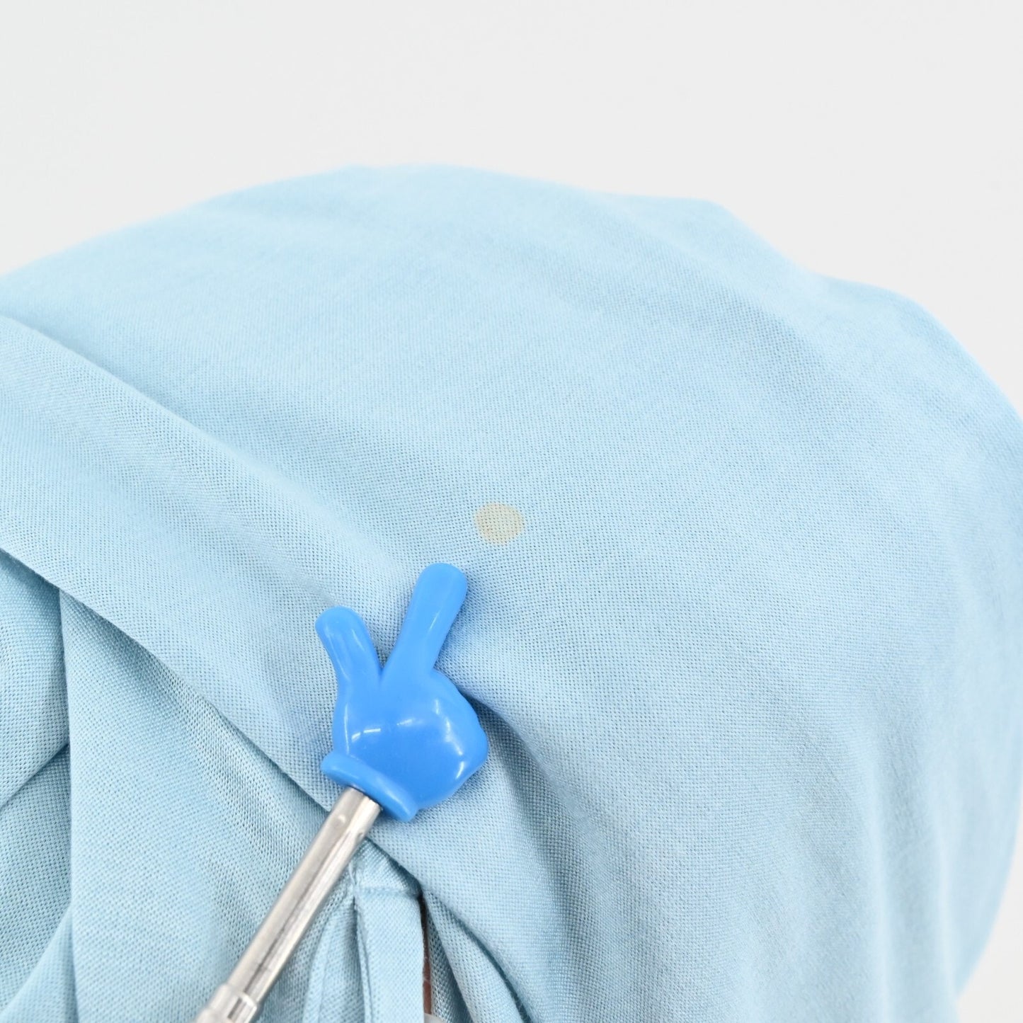 Vtg SALVATORE FERRAGAMO Top Womens Sz L Silk Blue Blouse Minimalist Quiet Luxury