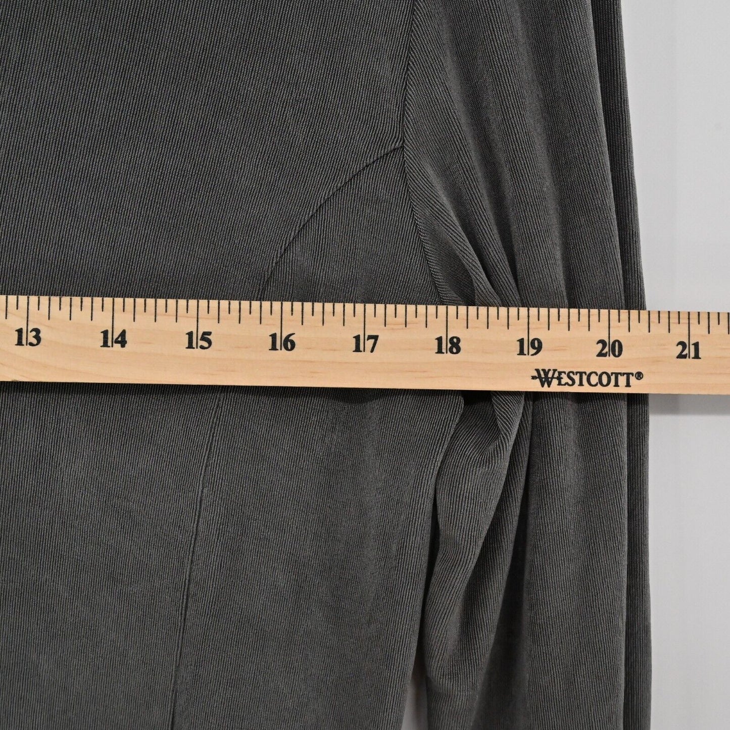 CHICOS Sweater Womens Sz M Travelers Collection Slinky Knit Jacket Grey Capsule