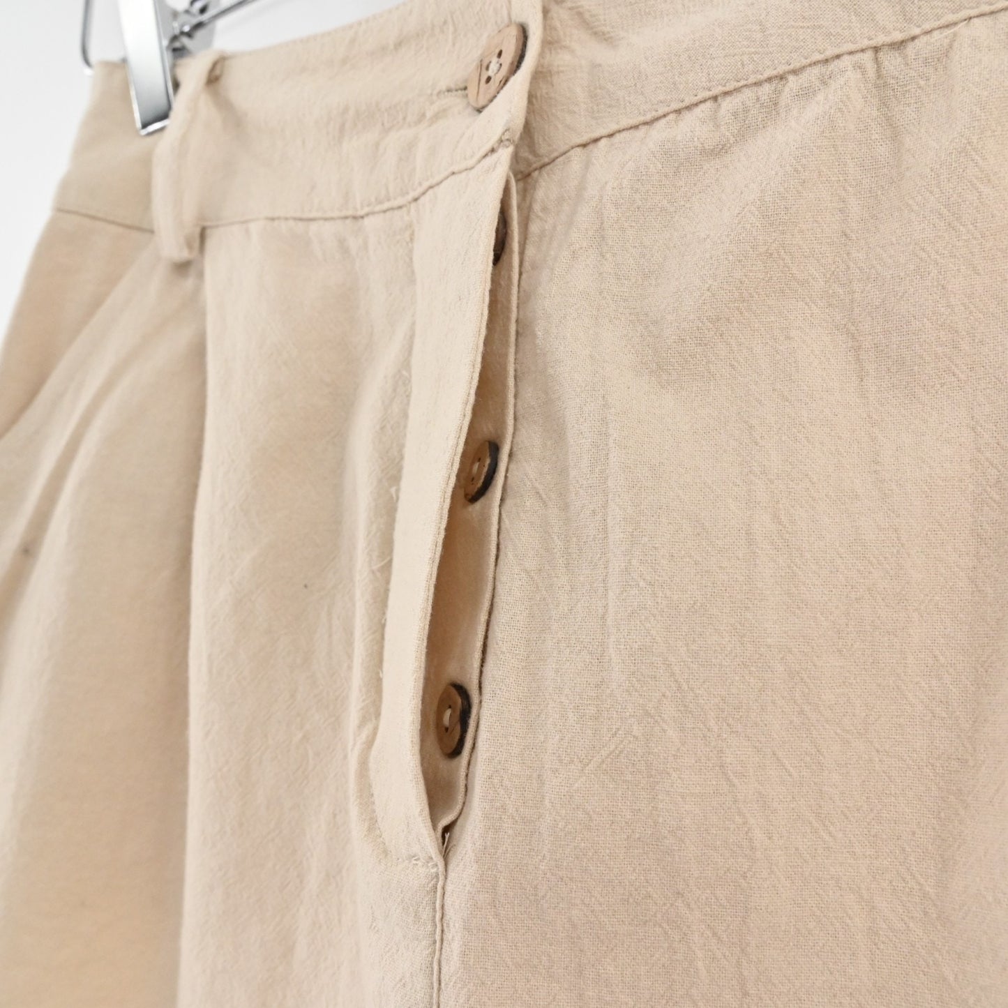 FREE PEOPLE Womens Khaki Shorts Size XS Preppy Cuffed Pleated High Rise Cotton