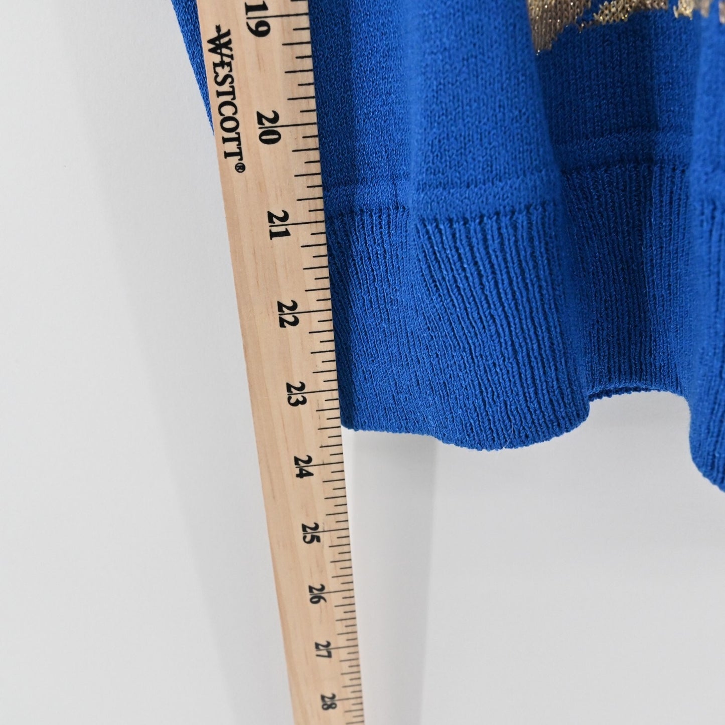 ST JOHN Sweater Womens Size MP Santana Knit Wool Blend Nautical Ocean Dog Show