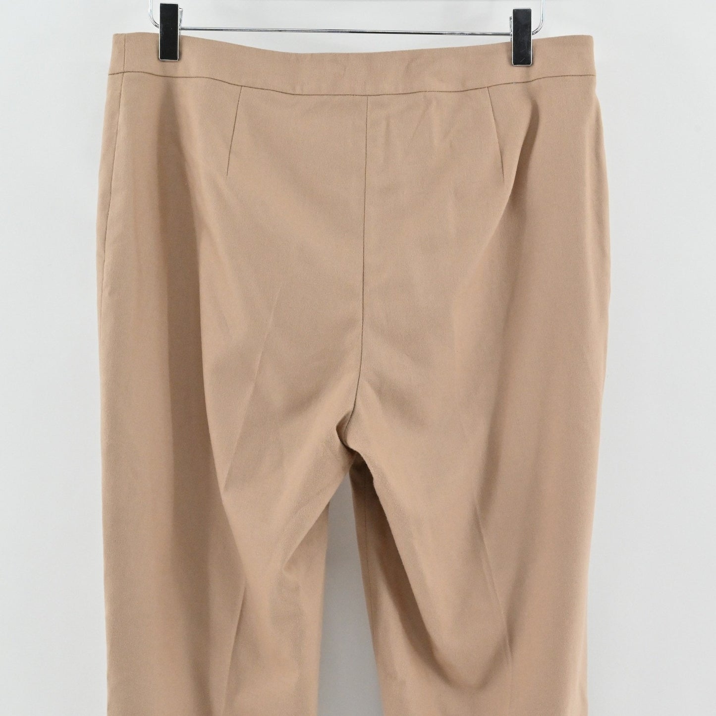 Lafayette 148 Barrow Wool Cashmere Pants Size 12 Tan Trousers Corpcore Luxury