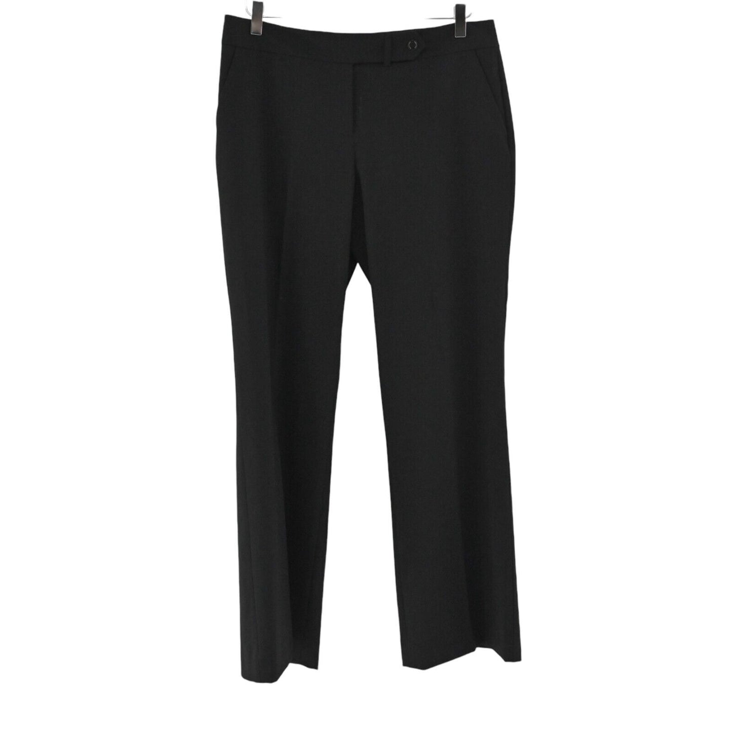 CALVIN KLEIN Pants Womens Sz 8 Black Wide Leg Classic Fit Trouser Pants Business
