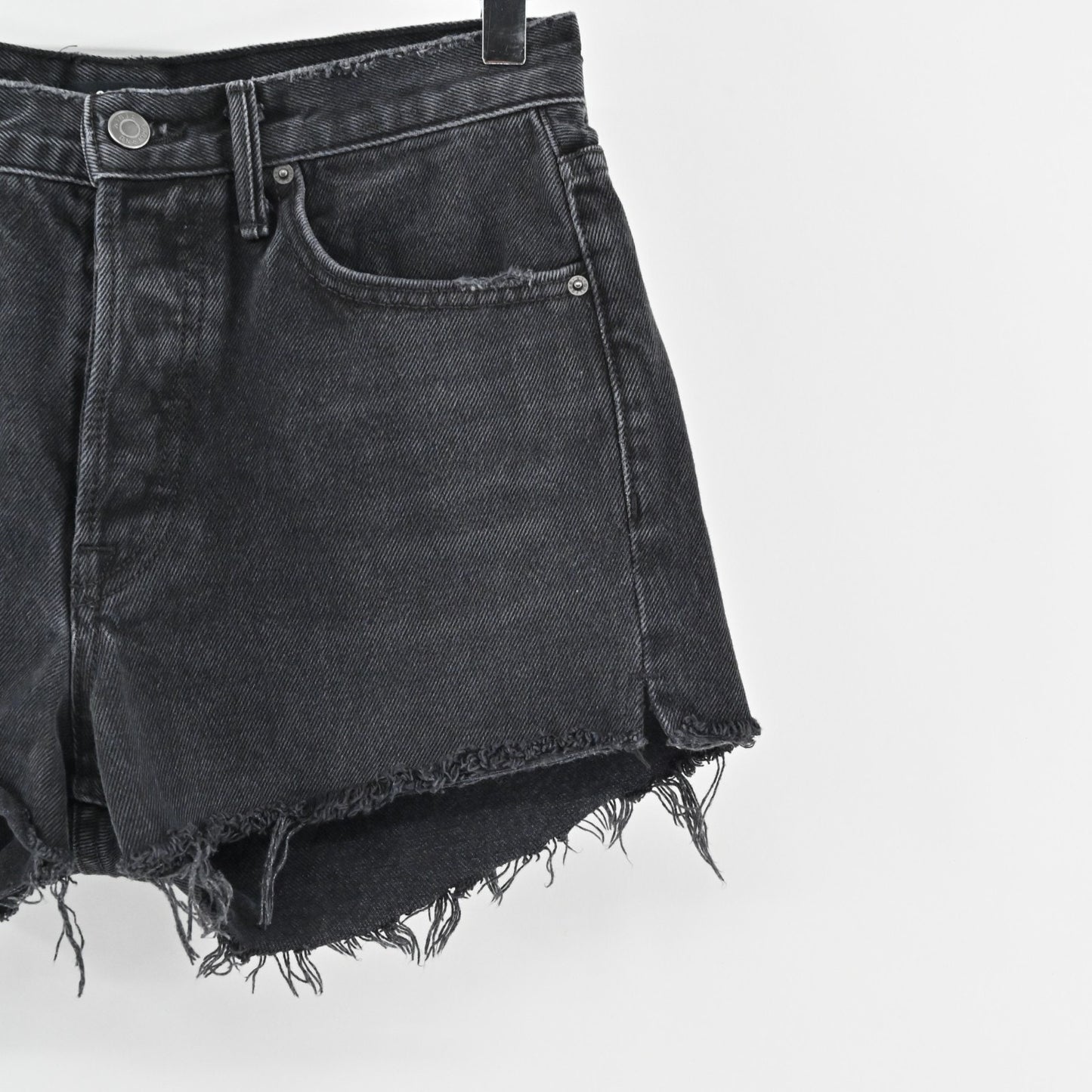 GRLFRND Womens Karolina Blackhearts Denim Shorts Size 27 Cutoff High Rise Jean