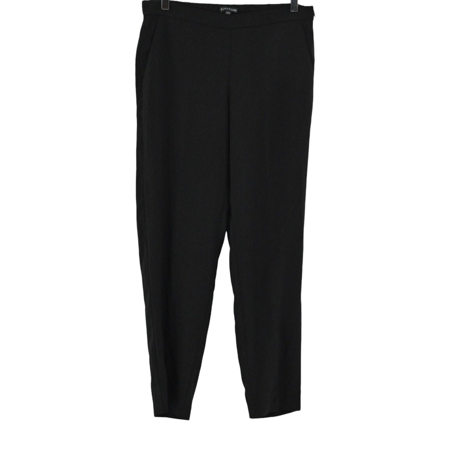 EILEEN FISHER Pants Womens Sz S Black High Rise Tapered Leg Dress Career Office