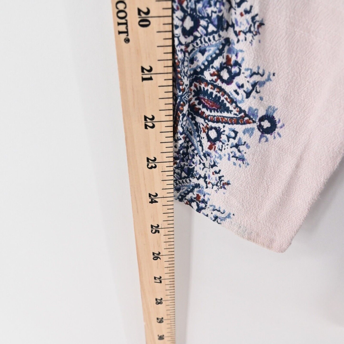 FREE PEOPLE Dress Size S Blush Pink Boho Print Long Sleeve Smooth Talker Mini