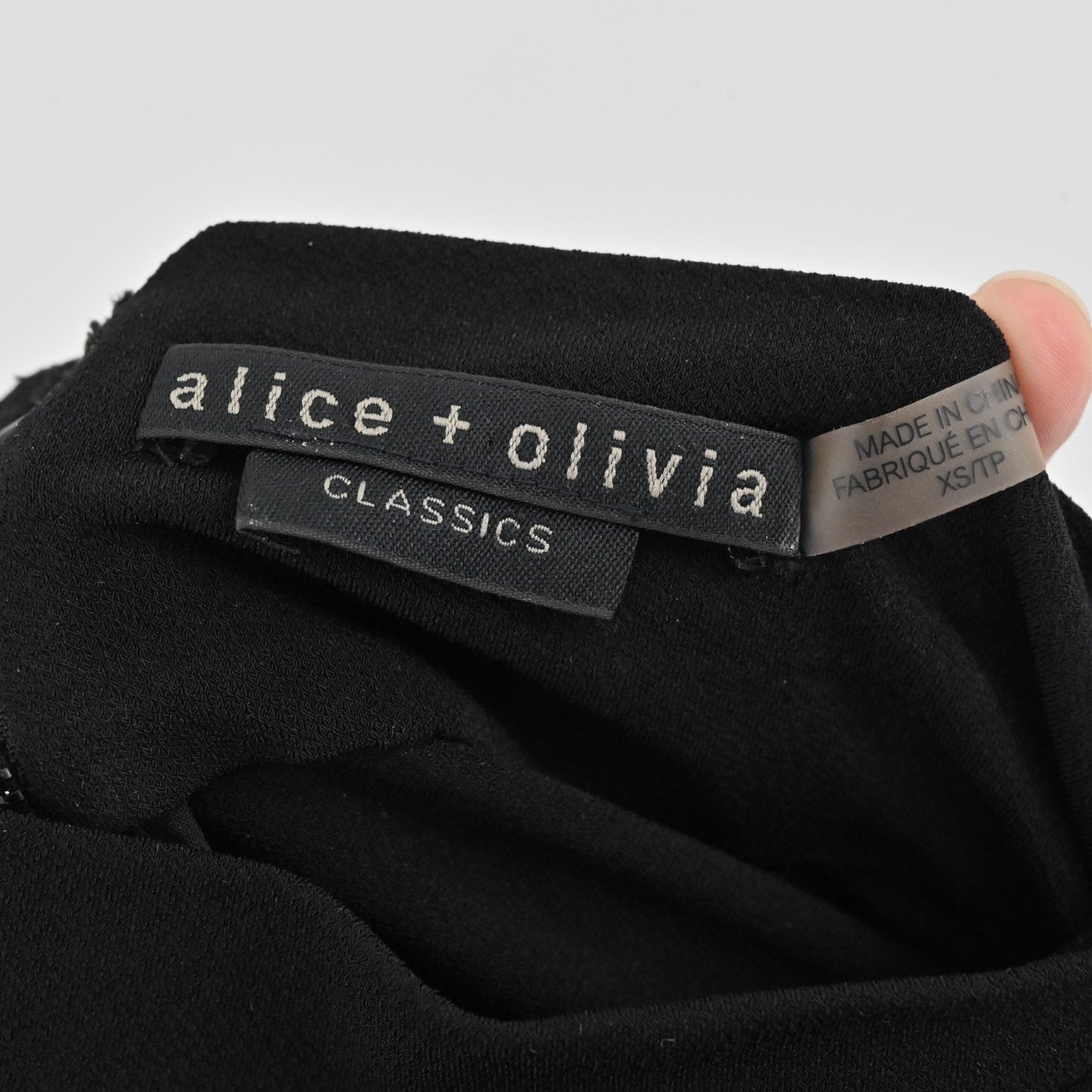 Alice Olivia Womens Mckayla Turtleneck Crop Top Size XS Black Classics Blouse