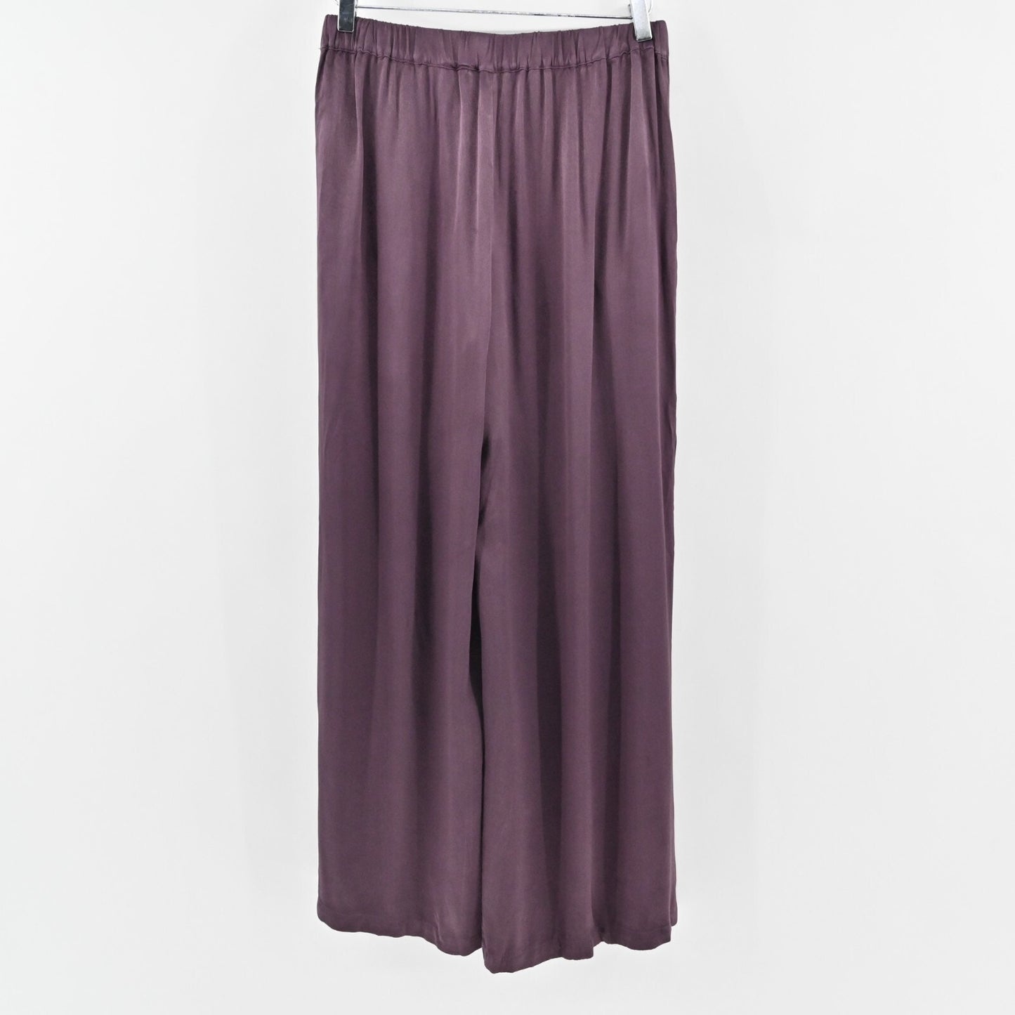 YOUNG FABULOUS BROKE Womens Wide Leg Pants Size S Plum Pleated Flowy High Rise