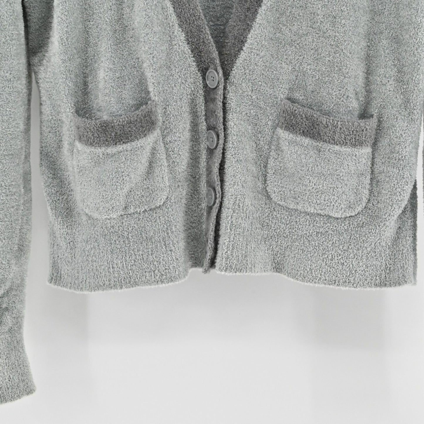 ARMANI EXCHANGE Womens Cardigan Sweater Size S Academic Gray Logo Patch Pocket