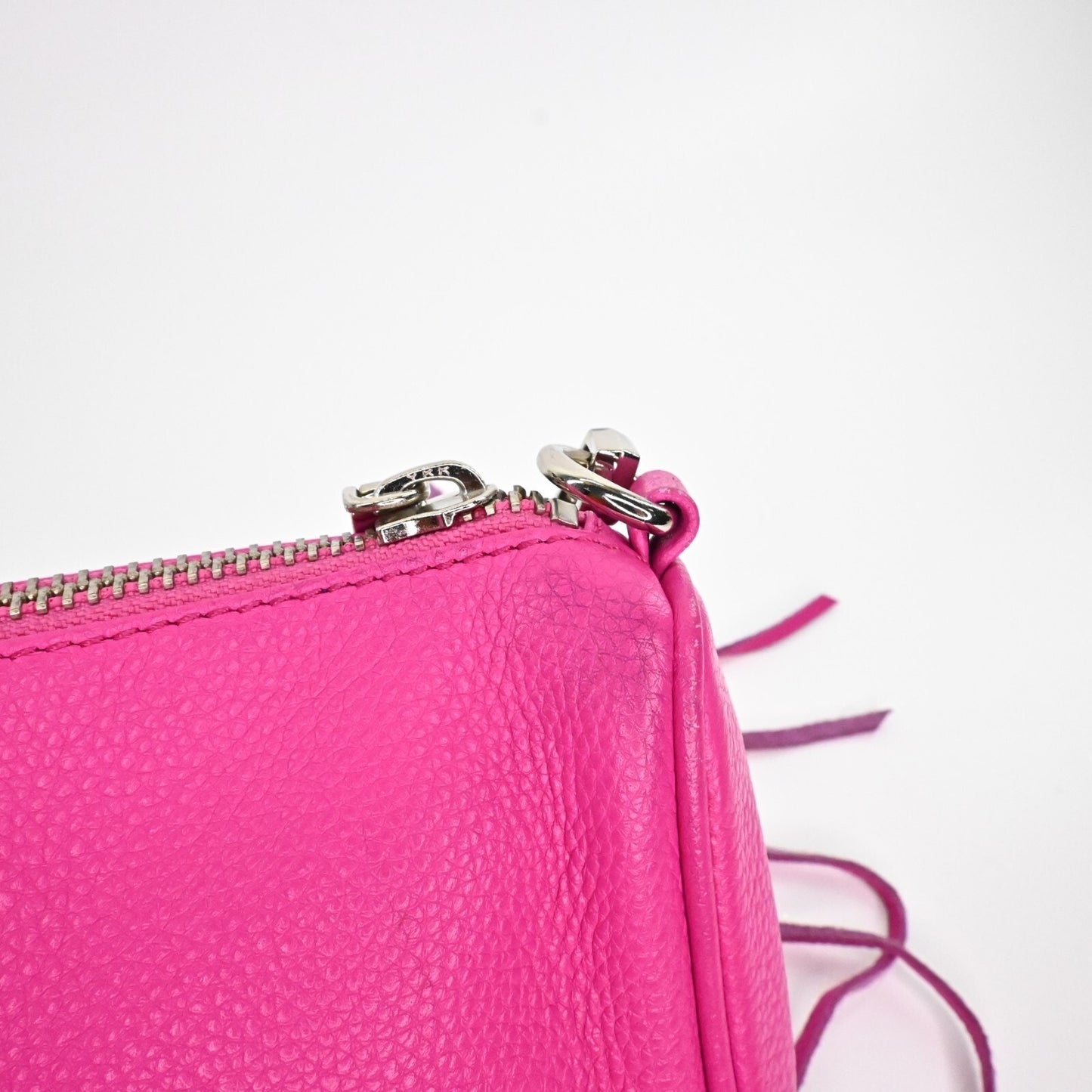 Rebecca Minkoff Mini 5 Zip Rocker Pink Crossbody Bag Leather Silver Maximalist