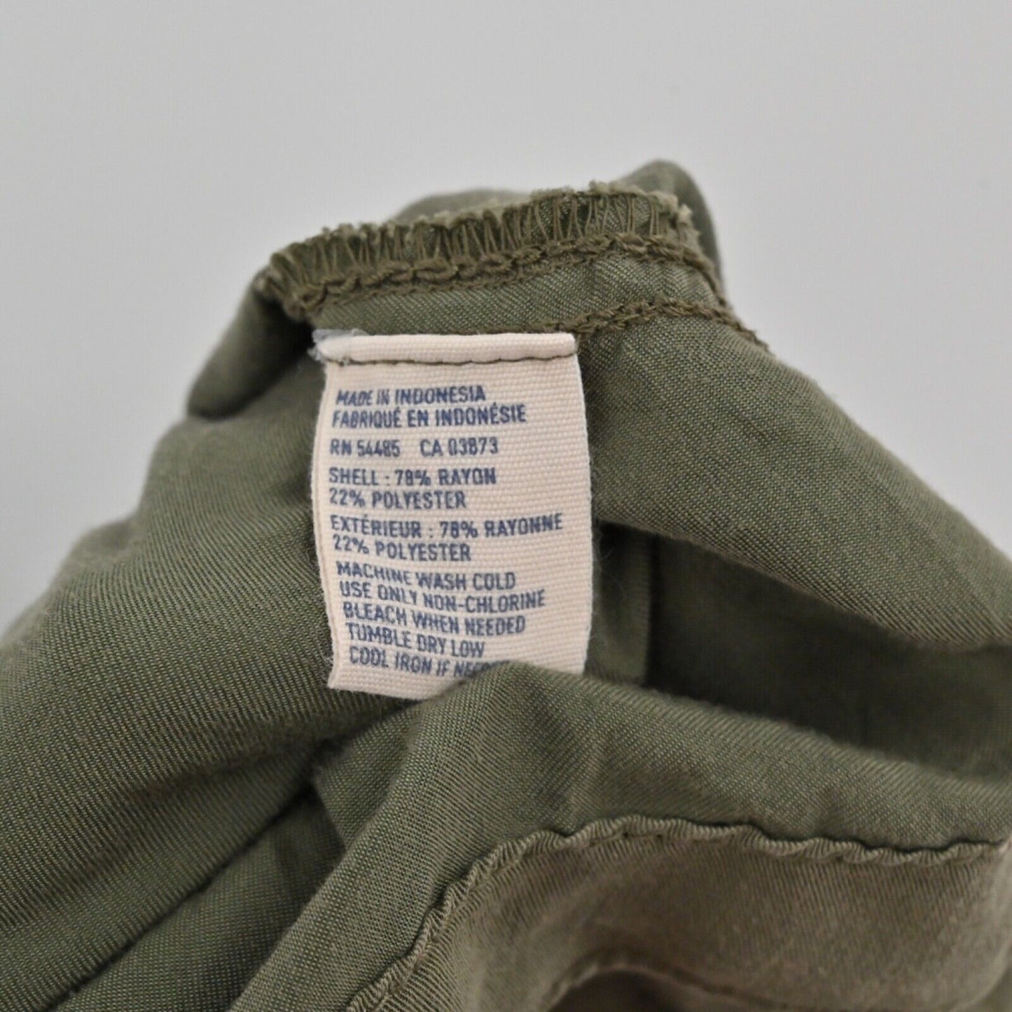 AMERICAN EAGLE Jacket Womens Sz S Army Green Button Front Military Utility Boho