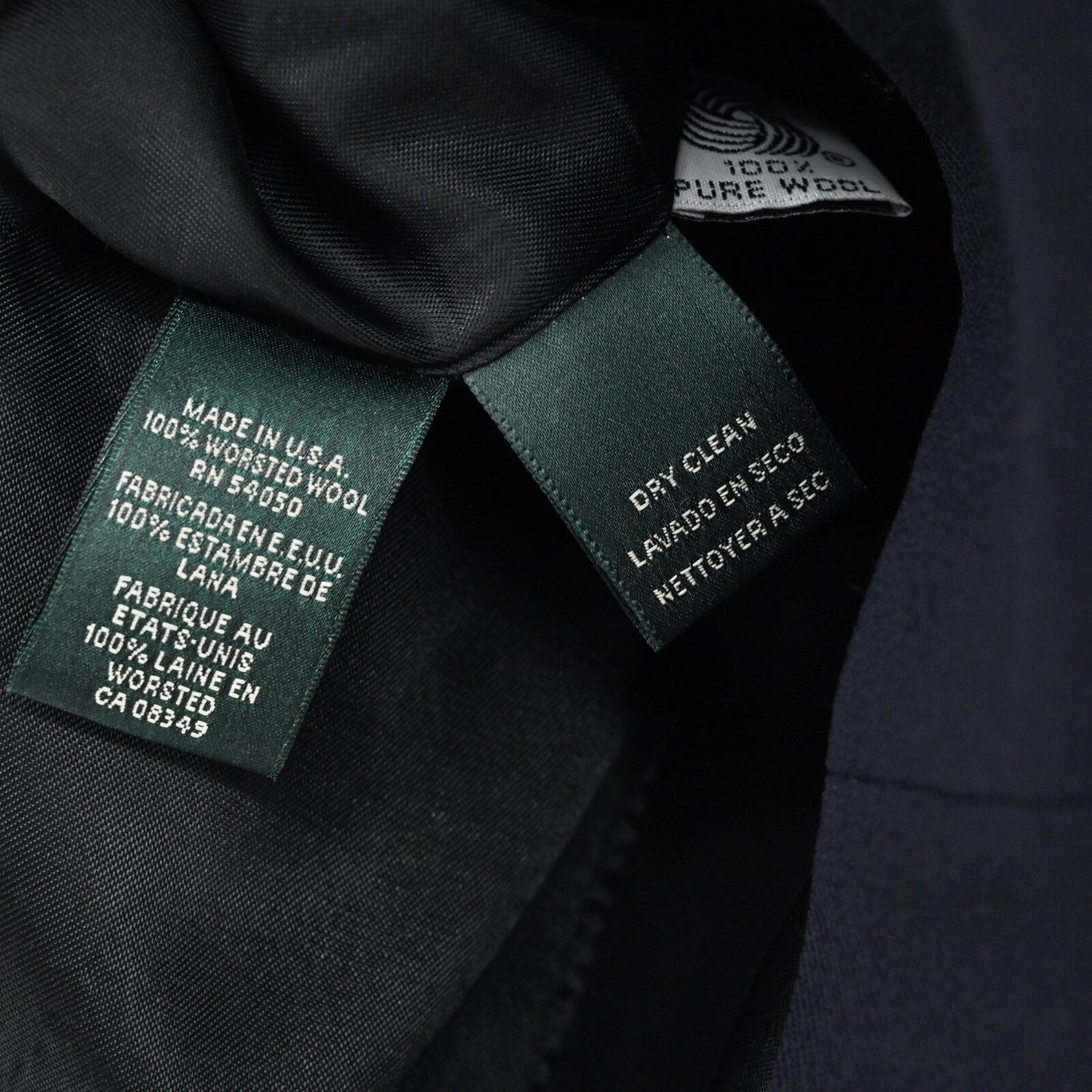 Vtg RALPH LAUREN Womens Blazer Size 2P LRL Navy Wool Academia Crest USA Y2K