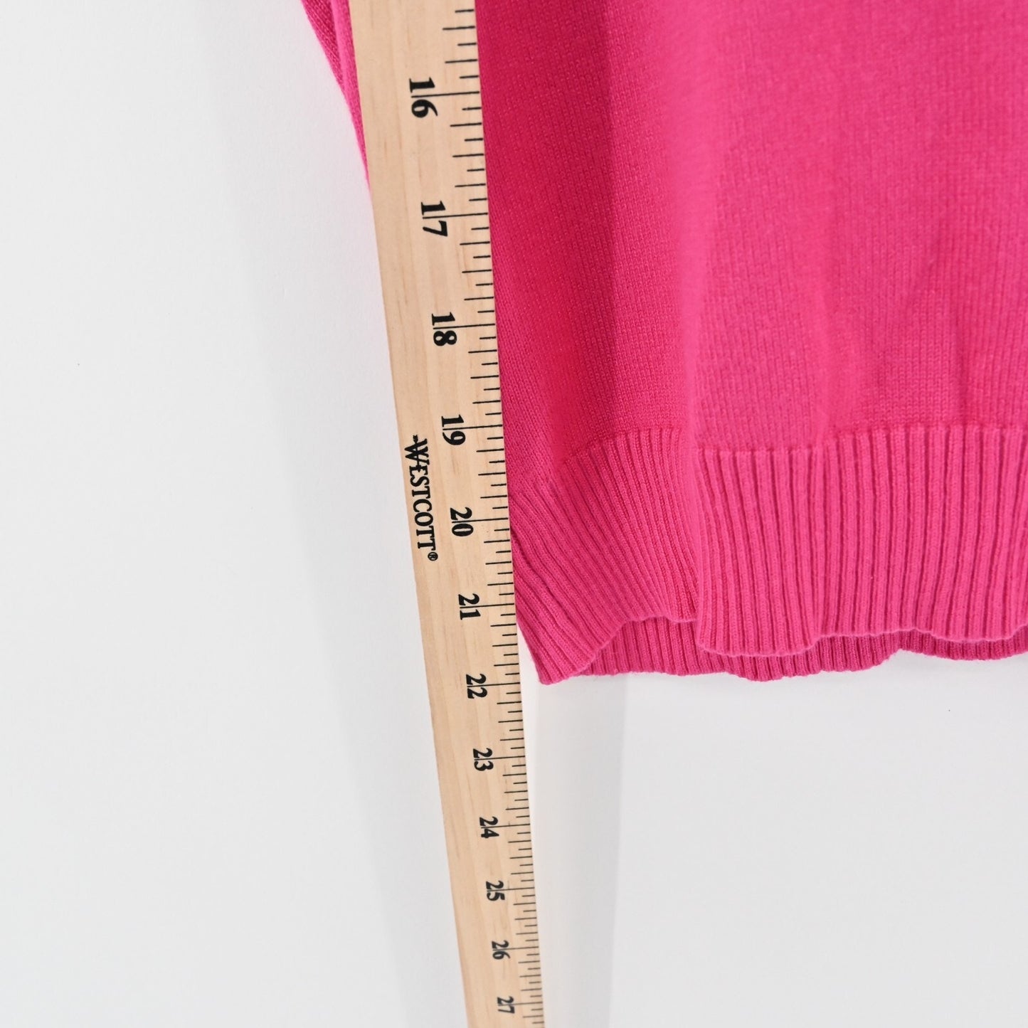 CYNTHIA ROWLEY Pink Sweater Womens Size S VNeck Short Dolman Sleeve Knit Top