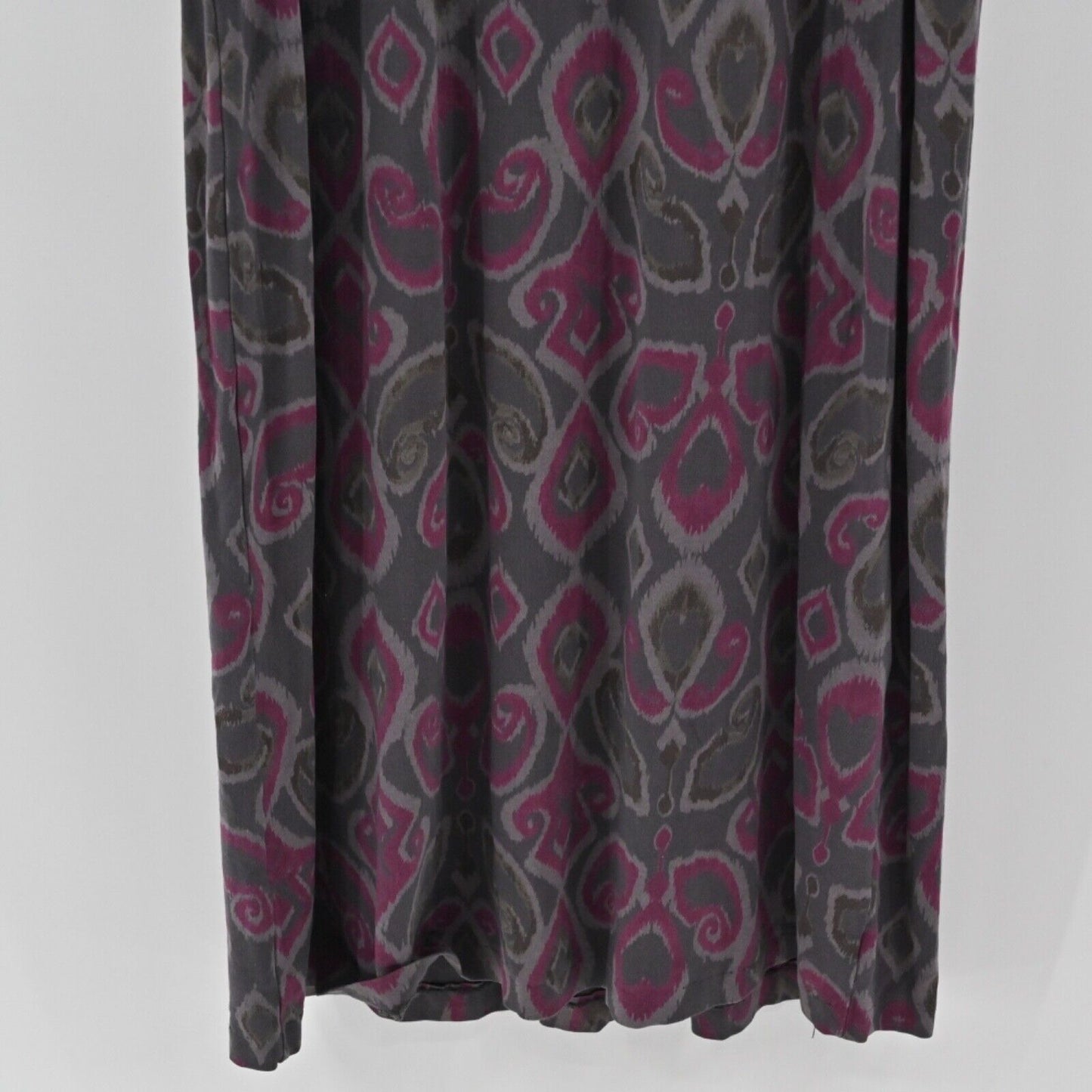 FRESH PRODUCE Dress Womens Size XS Gray Pink Maxi Tank Ikat Print Boho Beach USA