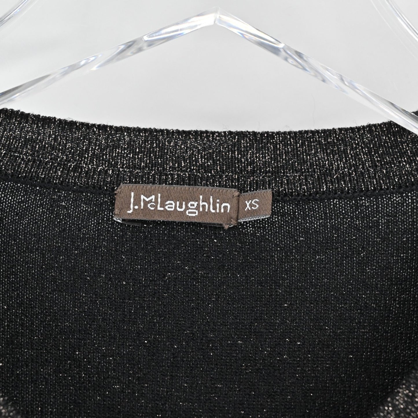 J MCLAUGHLIN Womens Cardigan Metallic Knit Size XS Sweater Capsule Quiet Luxury