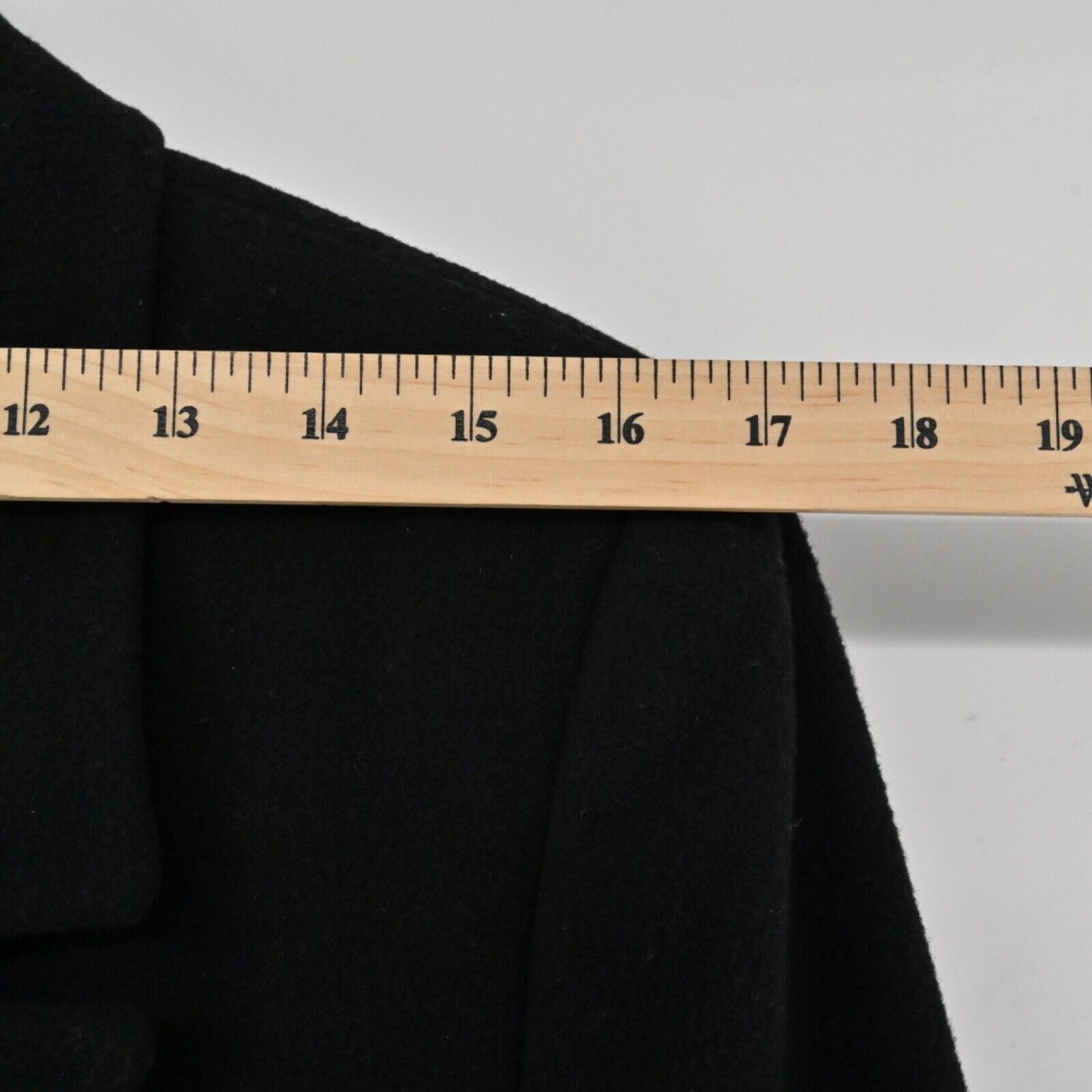 Vtg JH COLLECTIBLES Blazer Womens Sz 6 Black Wool Cashmere Navy Crest Patch 80s