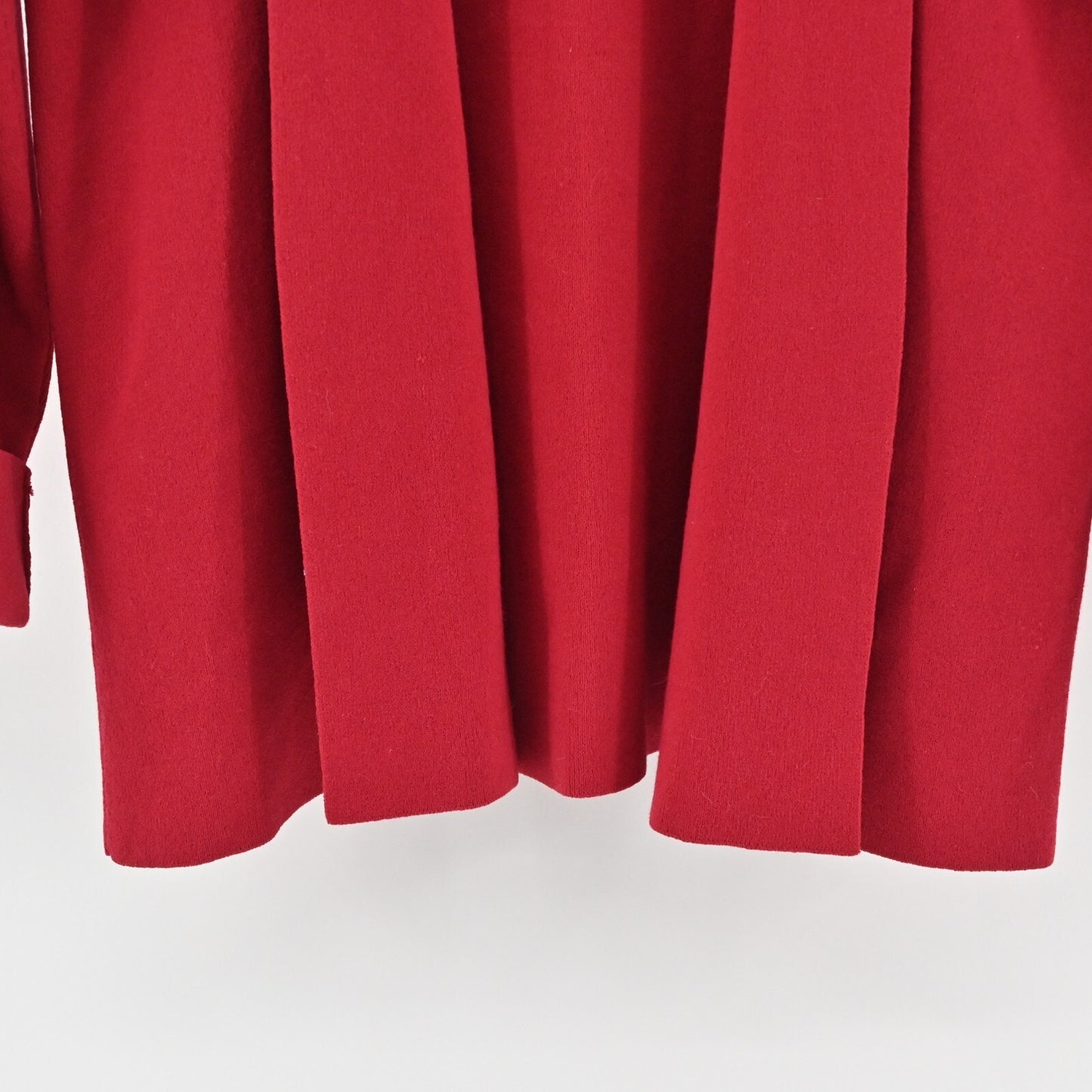 EILEEN FISHER Cardigan Womens Size S Red Italian Yarn Knit Open Front Sweater