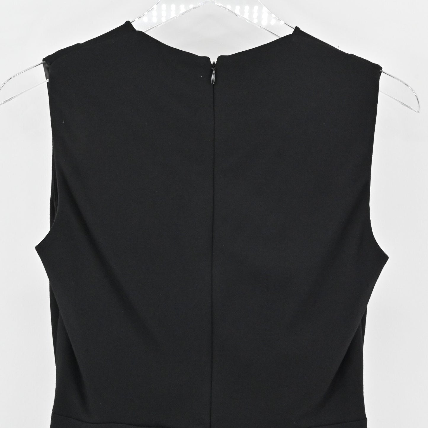JASON WU Top Womens Size 6 Black Sleeveless Twist Front Ponte Peplum Blouse