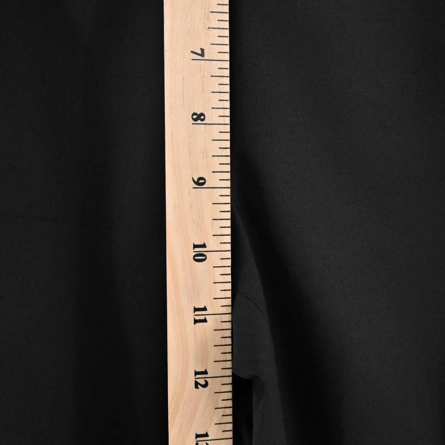 LES COPAINS Pants Womens Size 48 Black Loro Piana Wool Straight Leg Trousers
