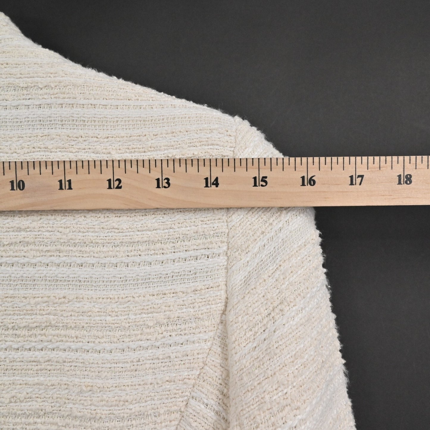ZARA Womens Tweed Blazer Size S Cream Button Zip Pocket Single Breasted Jacket
