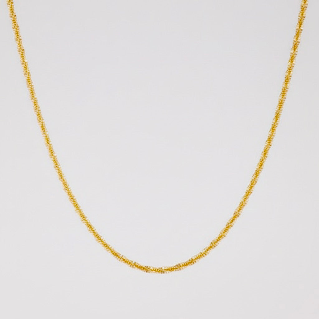 Stainless Steel Classic Necklace 18K Gold Plated Minimalist Clavicle Chain