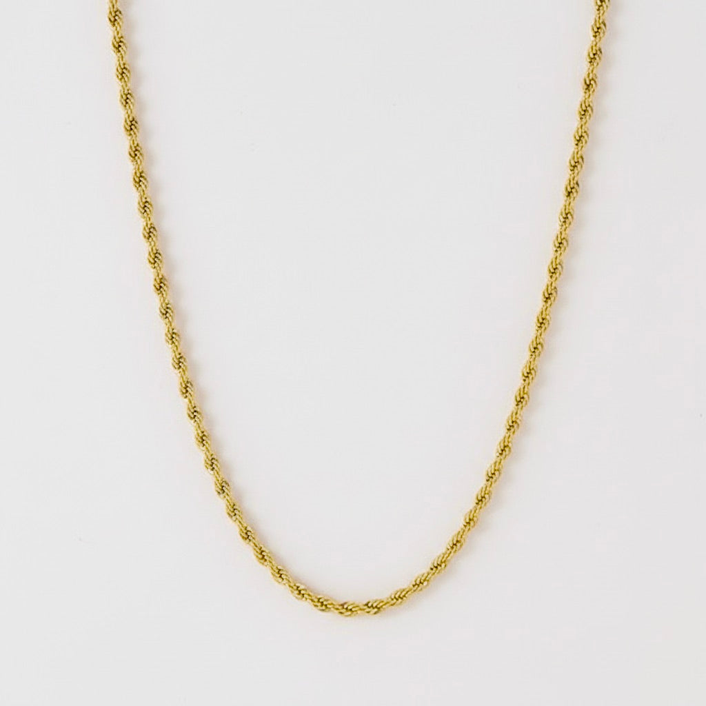 Stainless Steel Twist Necklace 18K Gold Plated Minimalist Clavicle Chain
