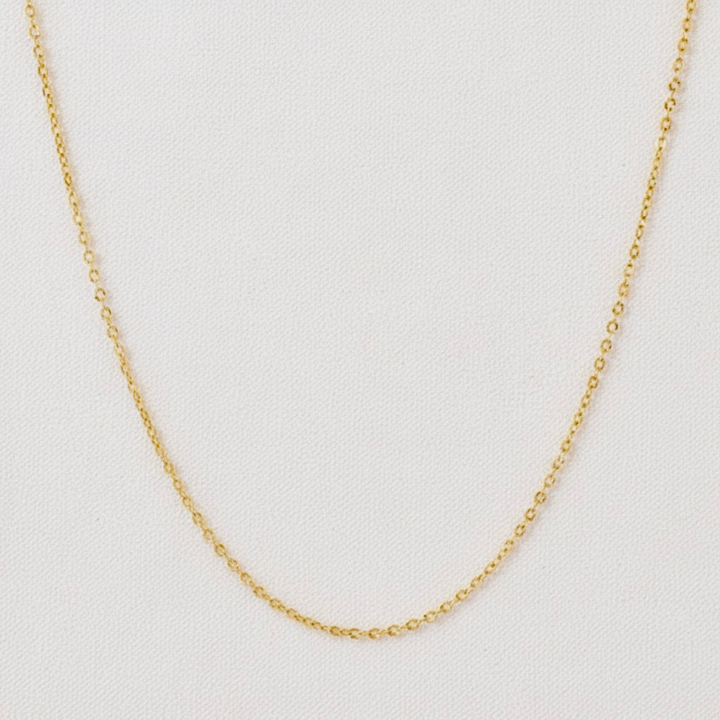 Stainless Steel Metal Fine Necklace 18K Gold Plated Minimalist Clavicle Chain