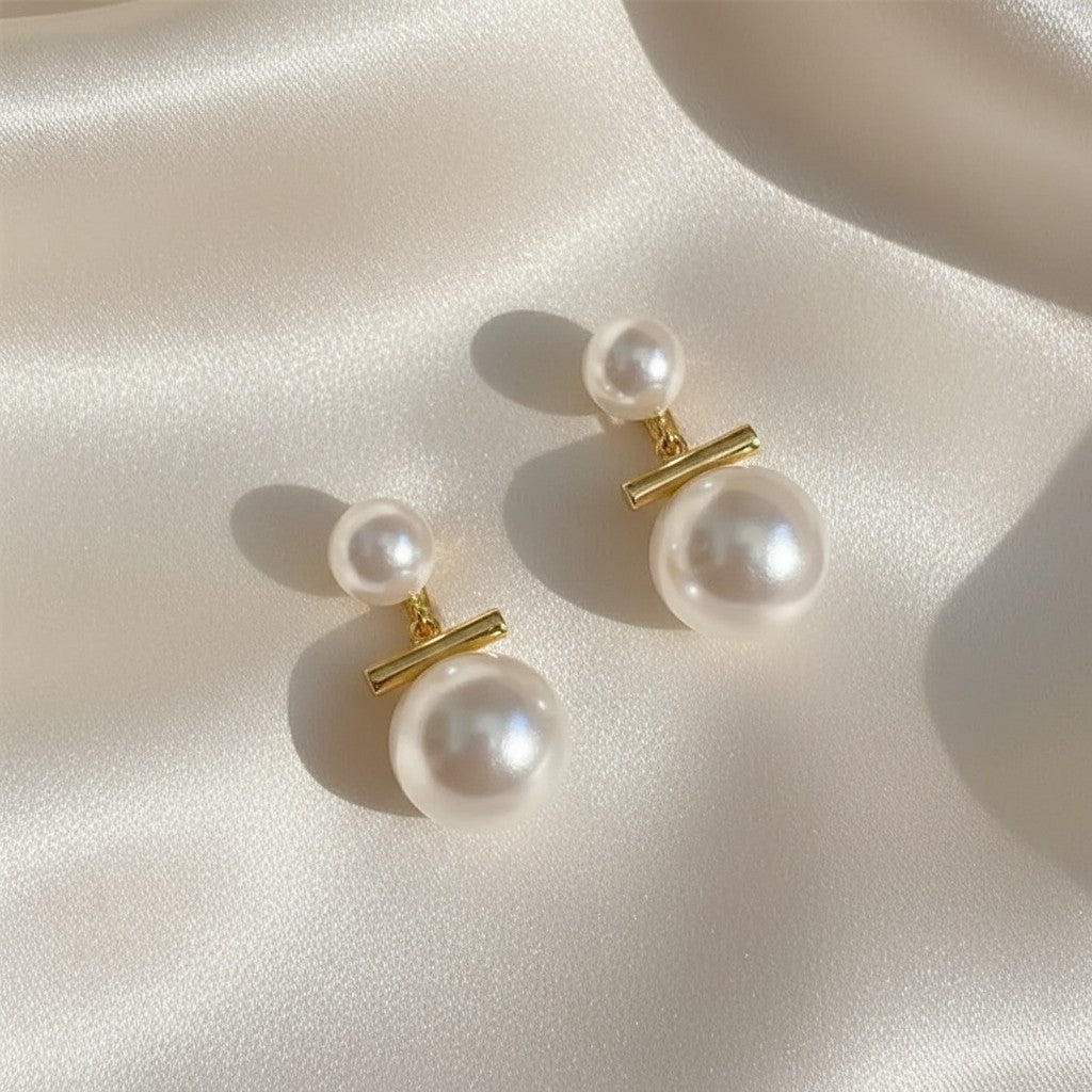 Lynn's Closet Boutique Ear Jacket Pearl Earrings