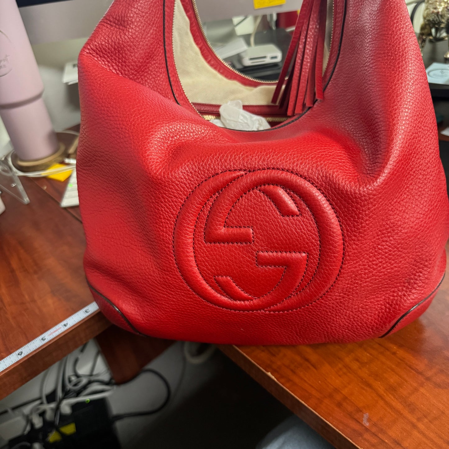 GUCCI Pebbled Hobo Bag