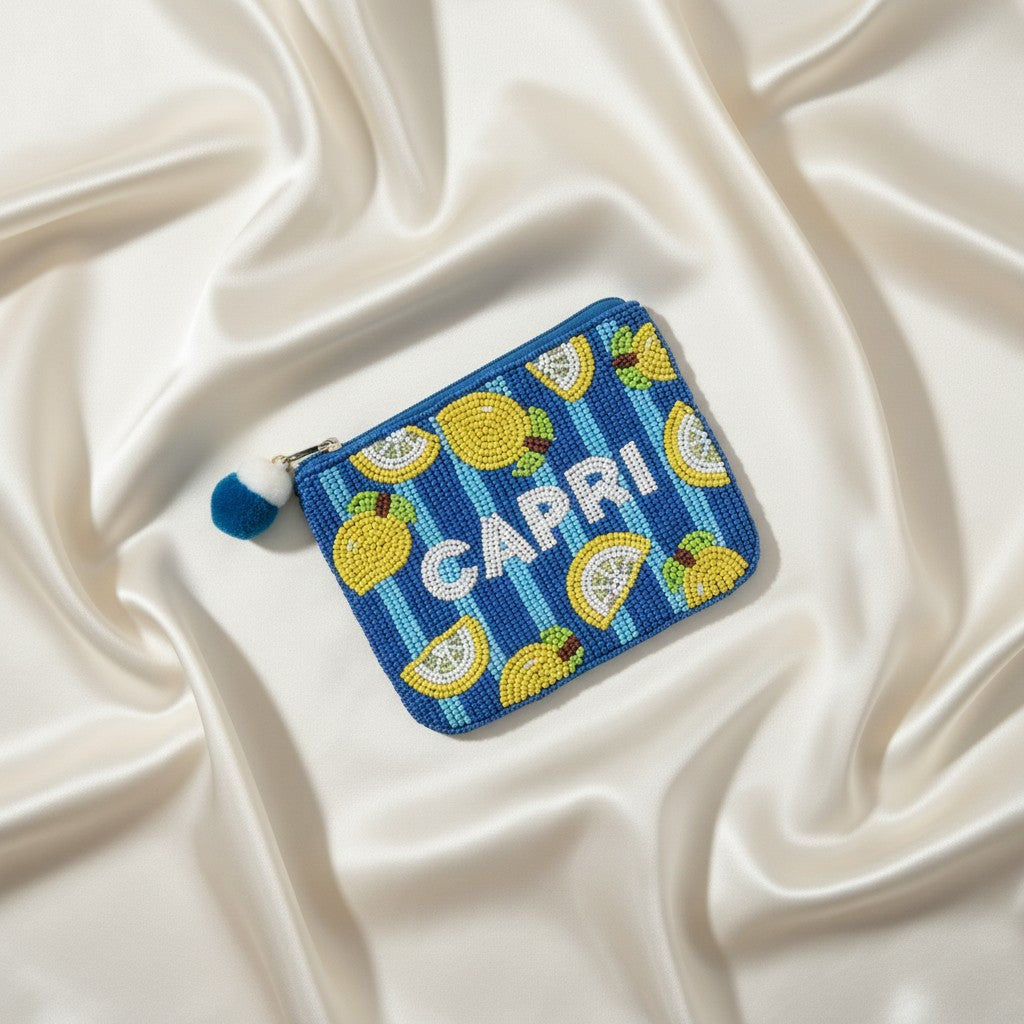 Capri Beaded Coin Pouch