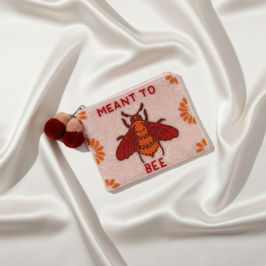 Meant To Bee Artist Series Beaded Coin Pouch