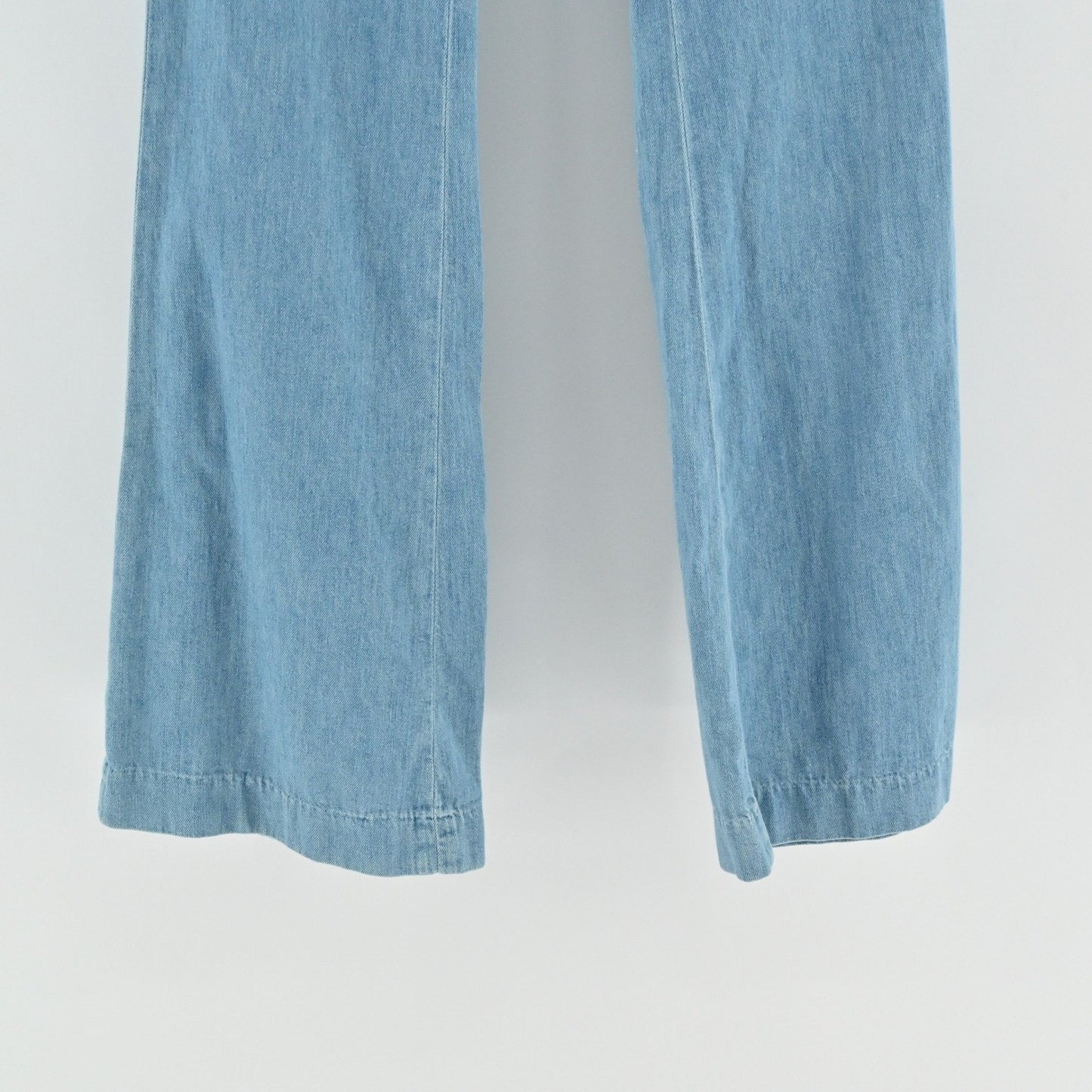 Current Elliott The High Rise Nest Trouser Jeans Sz 26 Joni Light Wash Wide Leg