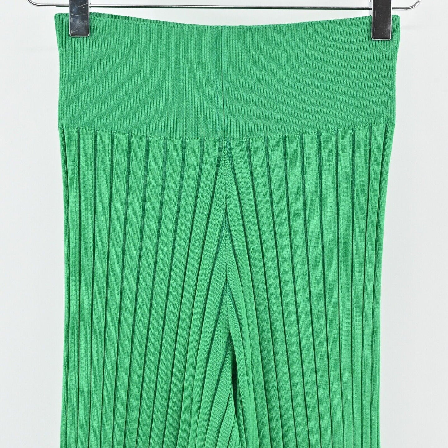 ALC Pants Womens Size XS Kelly Green Astrid Ribbed Flare Bell Bottom High Rise
