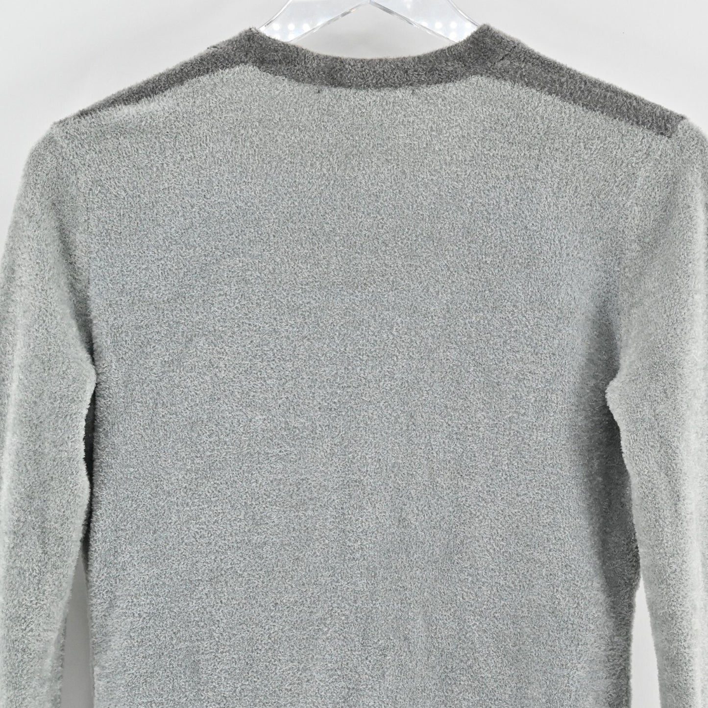 ARMANI EXCHANGE Womens Cardigan Sweater Size S Academic Gray Logo Patch Pocket