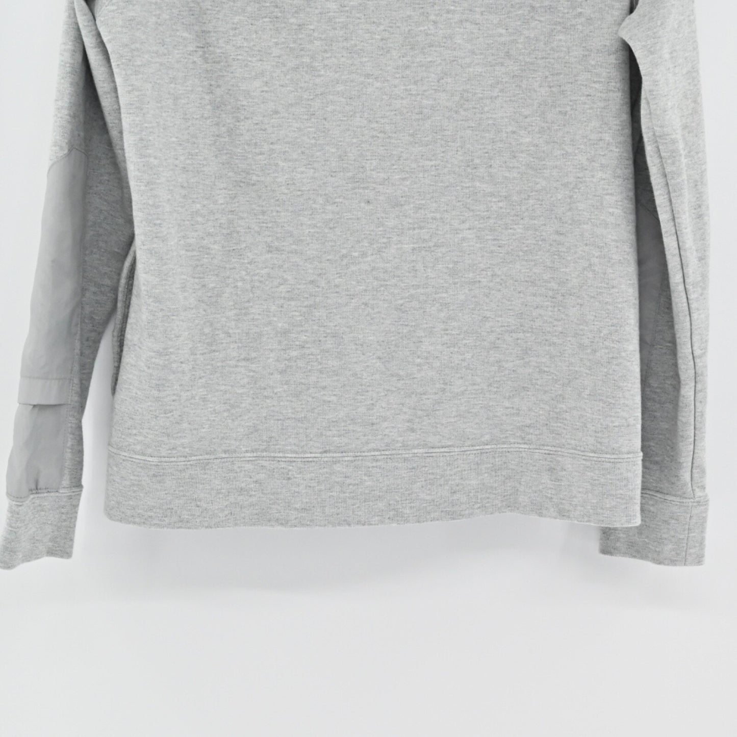 NIKE Womens Advance 15 FZ Hoodie Sz L Activewear Gray Asymmetric Full Zip Jacket