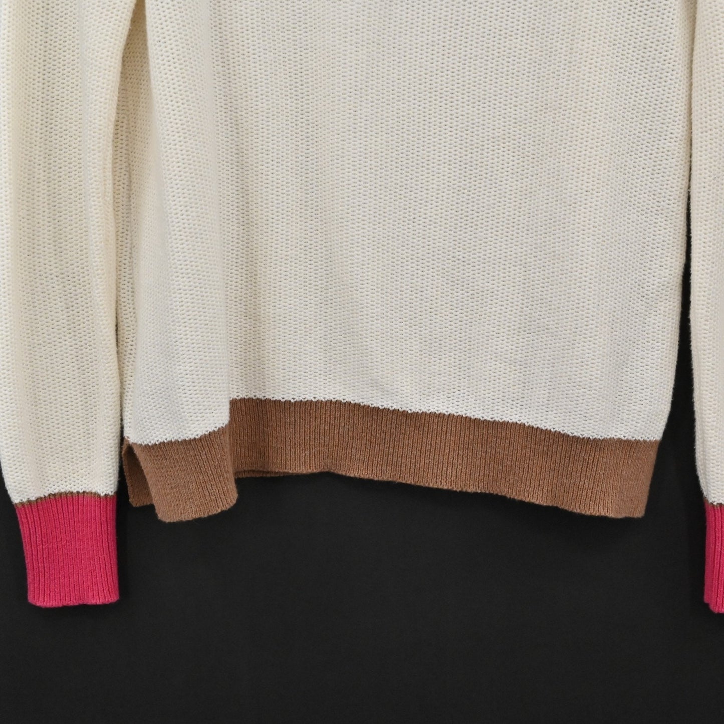 Zaket Plover Womens Cashmere Sweater Size M Knit Raglan Color Block Cozy Soft