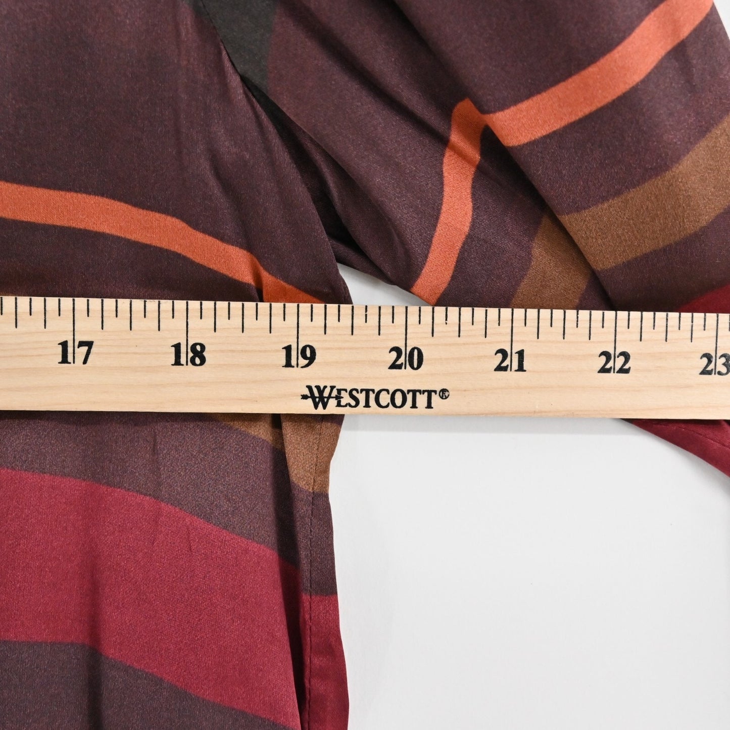 LAFAYETTE 148 Womens Top Size XS Prisha Autumn Stripe Tunic Blouse Rust Capsule