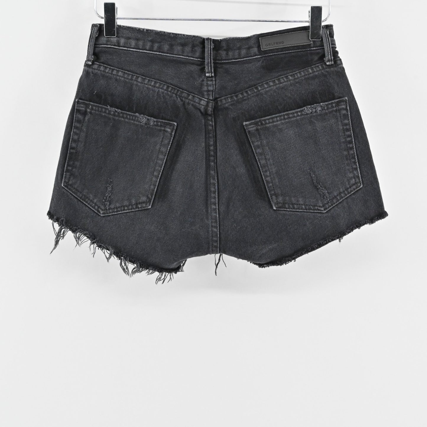 GRLFRND Womens Karolina Blackhearts Denim Shorts Size 27 Cutoff High Rise Jean