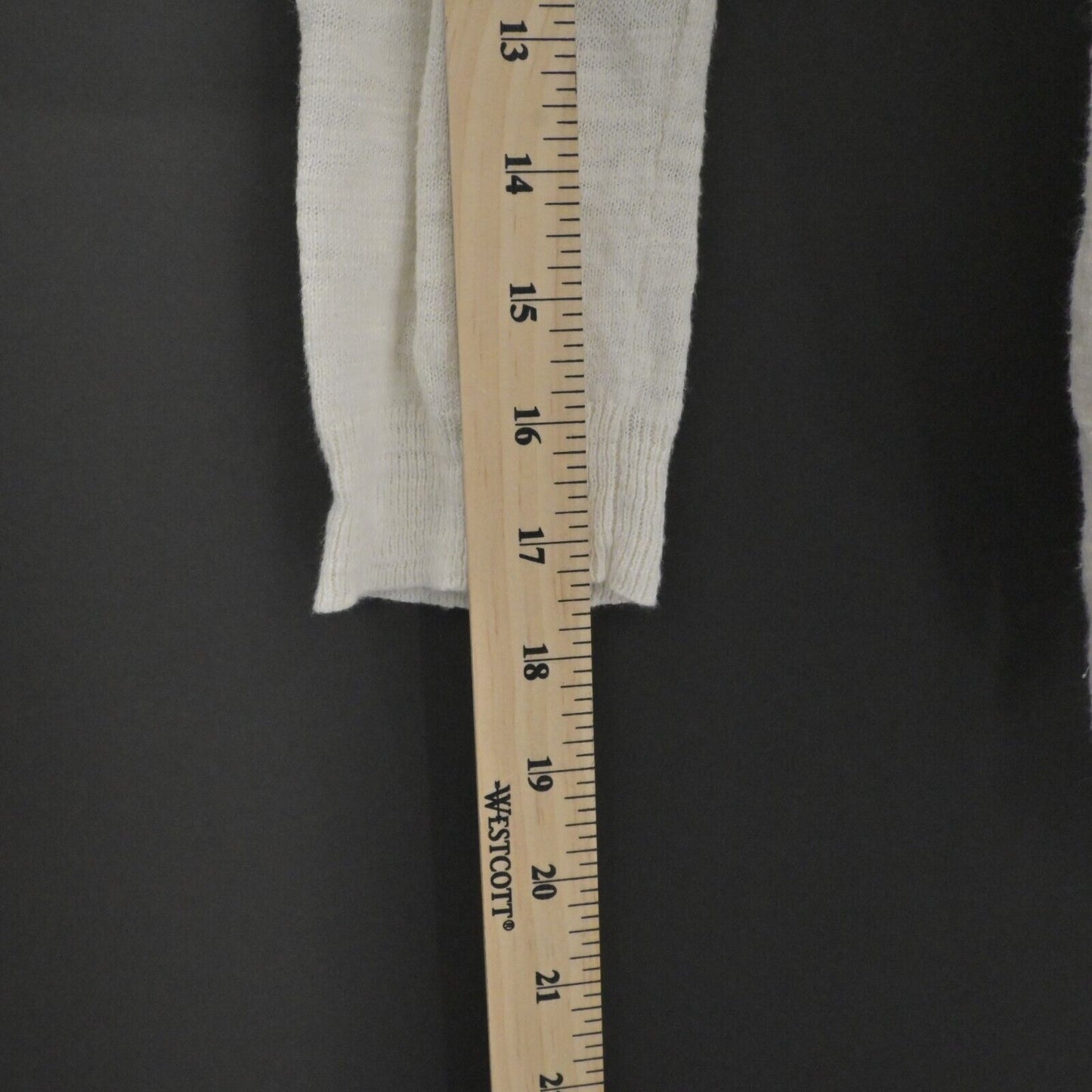 ANTHROPOLOGIE Sweater Womens Size M MOTH Long Sleeve Knit Scoop Neck Ivory Boho