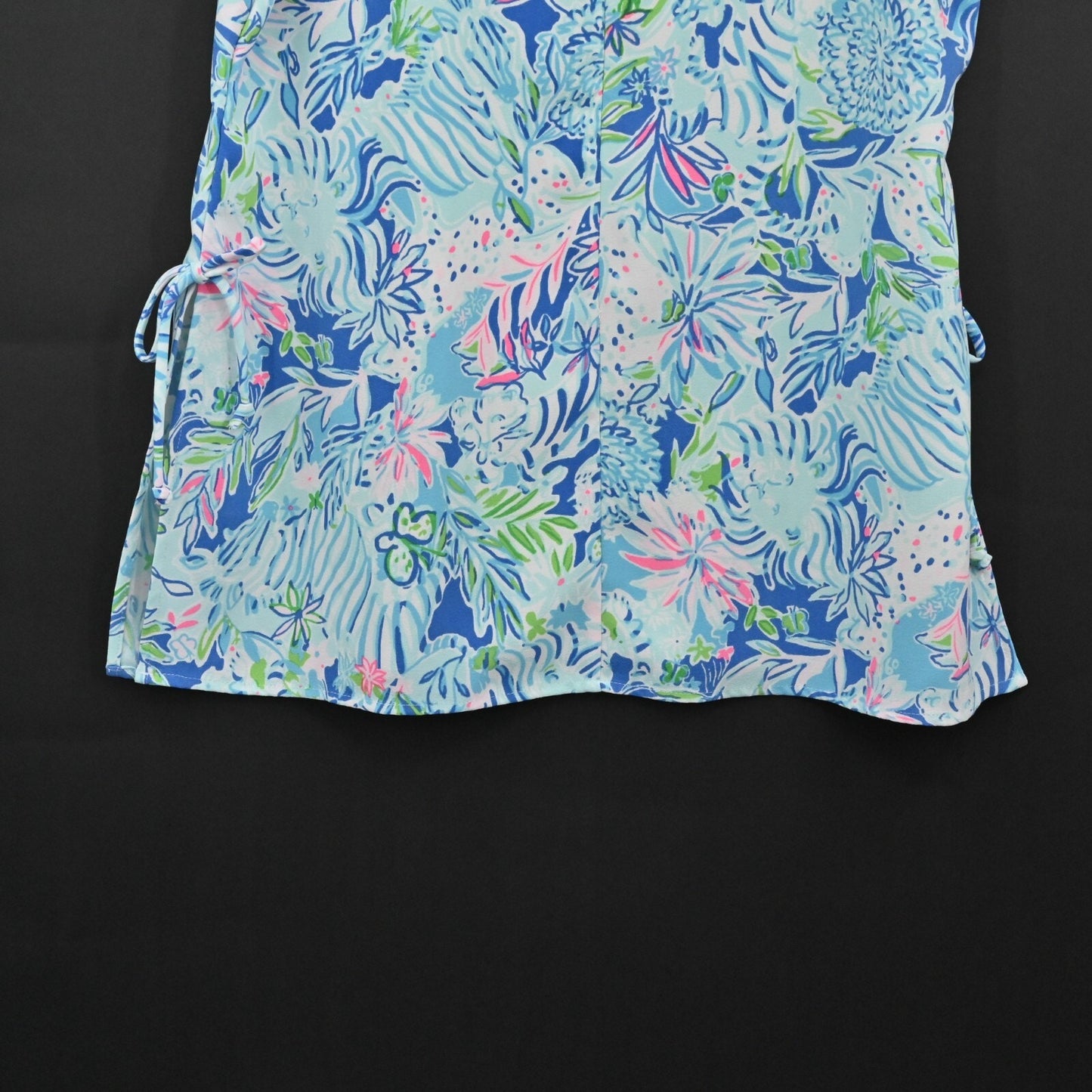 LILLY PULITZER Top Womens Size XL Donna Shift Tunic Coastal Blue Lion Around NEW