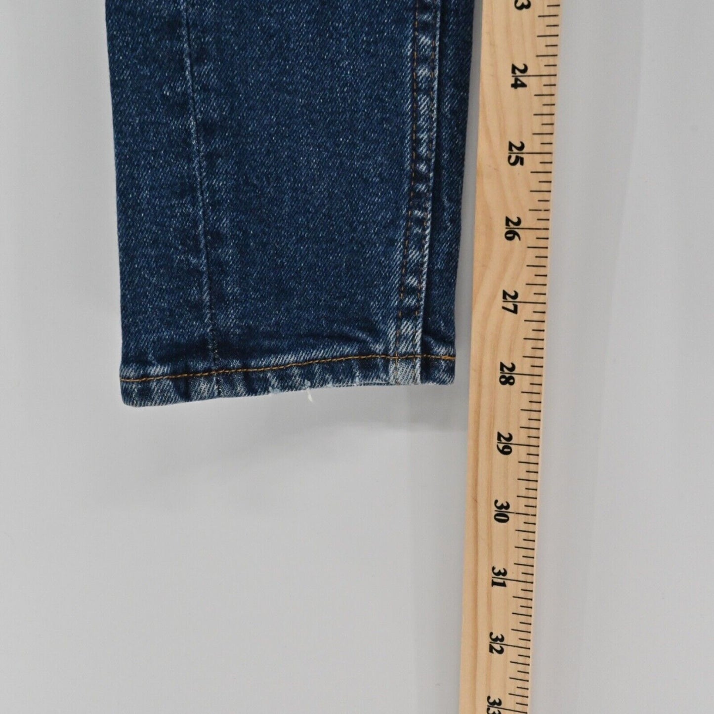 LEVIS ALTERED Jeans Women Sz 24 Dark Wash Distressed Low Rise 711 Skinny Stretch