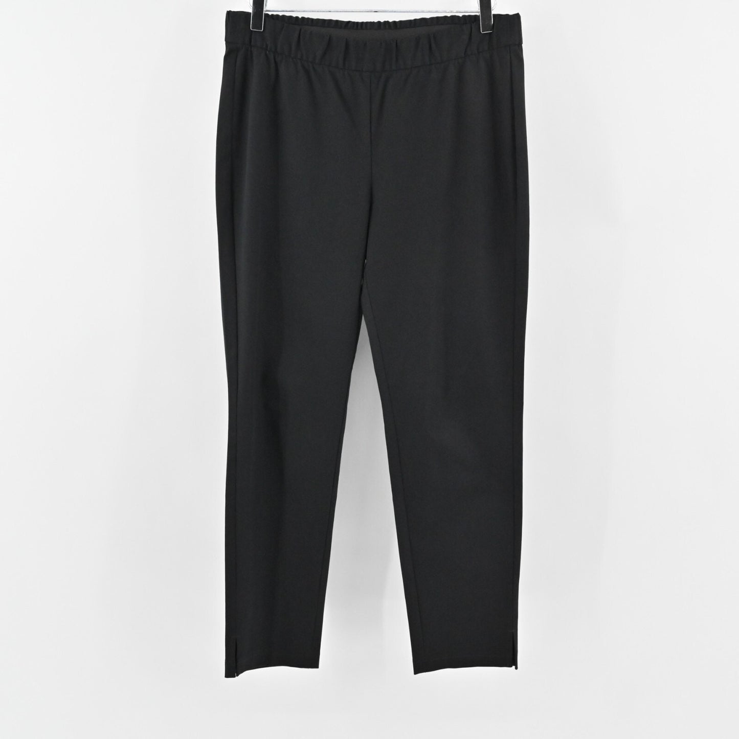 EILEEN FISHER Black Pull On Pants Womens Size S High Rise Slim Straight Ankle