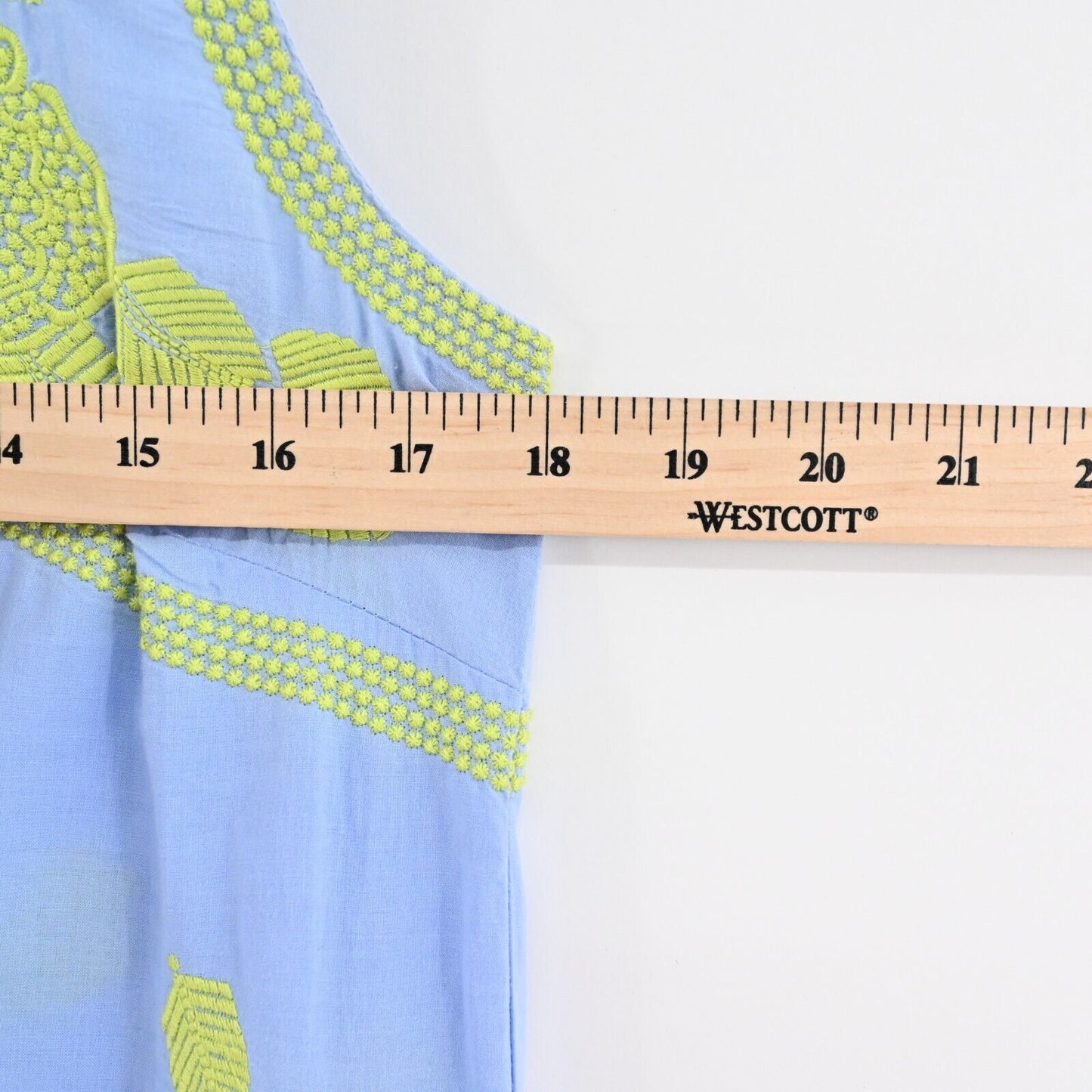 GRETCHEN SCOTT Dress Size XS Hawaiian Punch Embroidered Sleeveless Shift Cotton