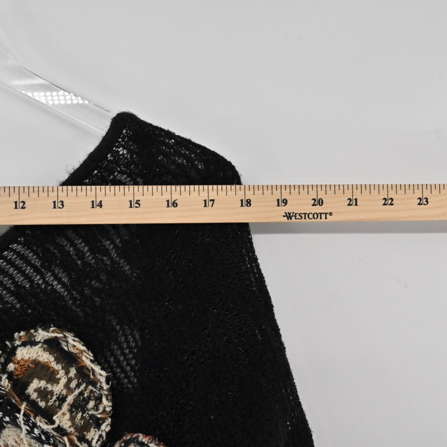 ANTHROPOLOGIE Poncho Womens Size M CECILIA PRADO Black Floral Metallic Wrap NEW