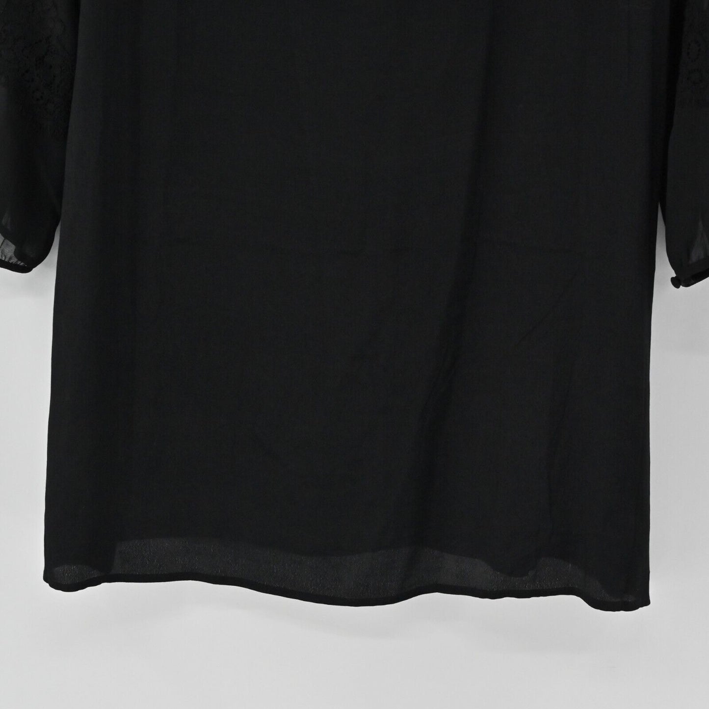 BODEN Dress Womens Size 14R Sasha Black Keyhole Loose Fit Swing Long Sleeve NEW