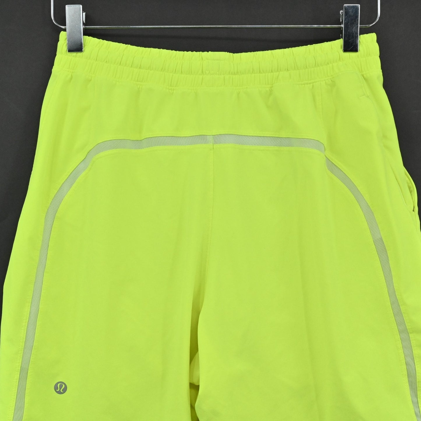 LULULEMON Athletic Shorts Mens Size S Pace Breaker 7" Neon Yellow Gym Workout
