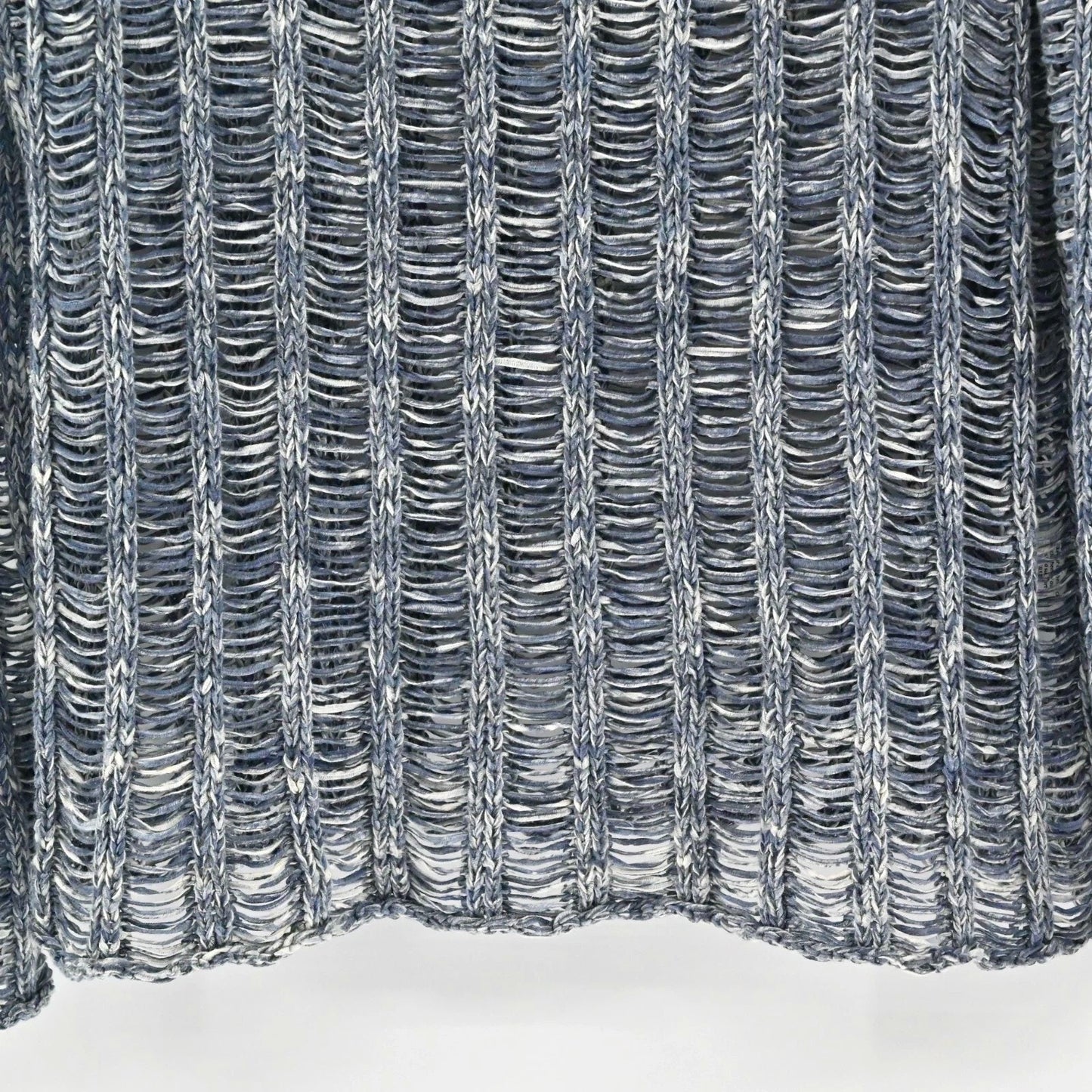 EILEEN FISHER Womens Blue Knit Sweater Size PL Wonder Ladder Pullover Boatneck