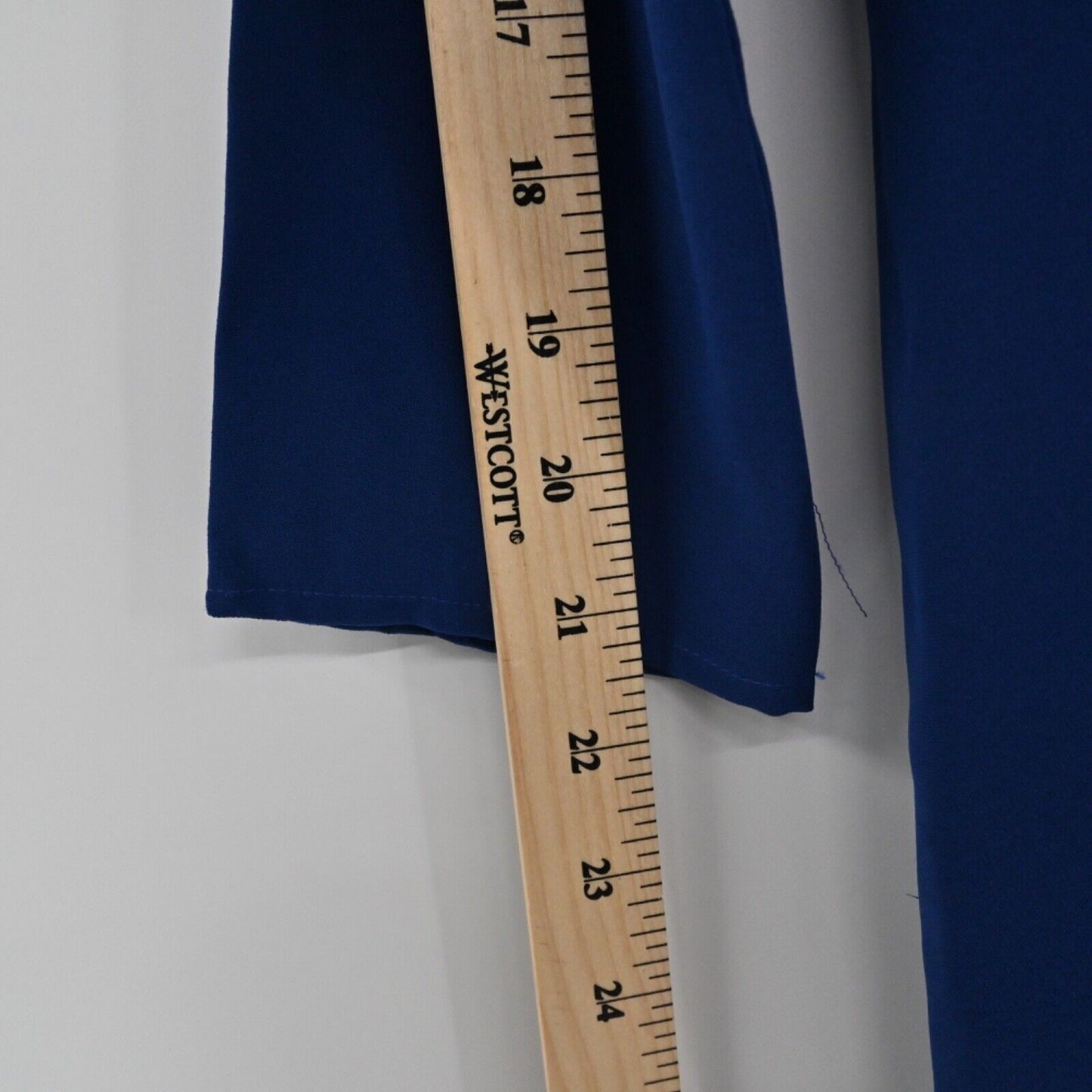 AMANDA UPRICHARD Dress Womens Sz XS Royal Blue Deep Vneck Long Sleeve Shift USA