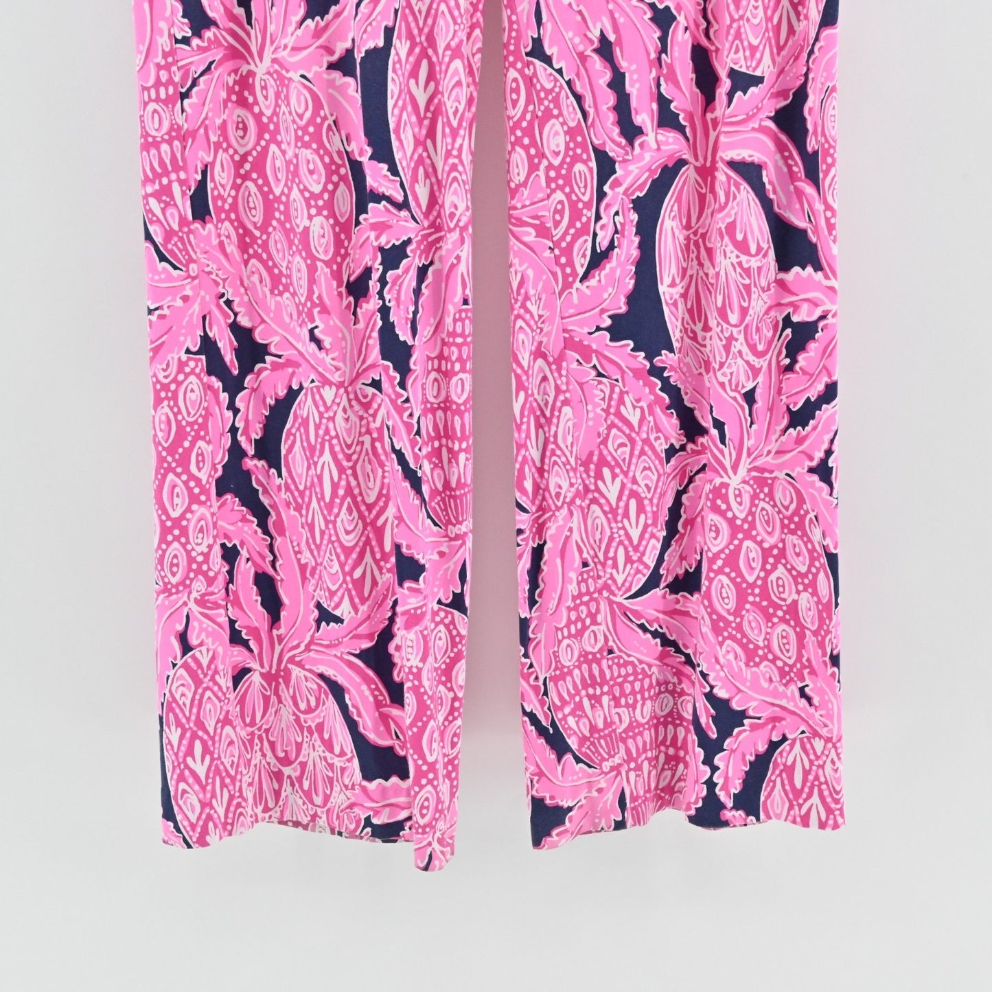 Lilly Pulitzer Womens Georgia May Pants Size XL Coco Safari Pink Navy Pineapple