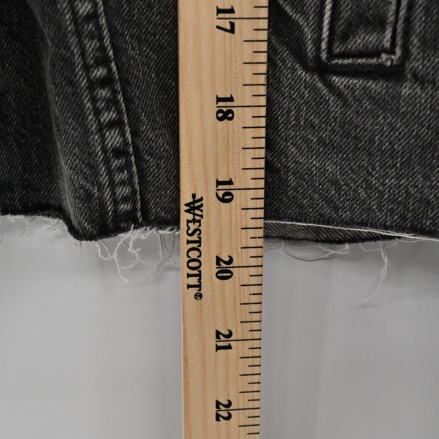 AMERICAN EAGLE Jacket Womens Size Small Black Wash Long Sleeve Cropped Denim